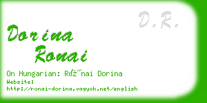 dorina ronai business card